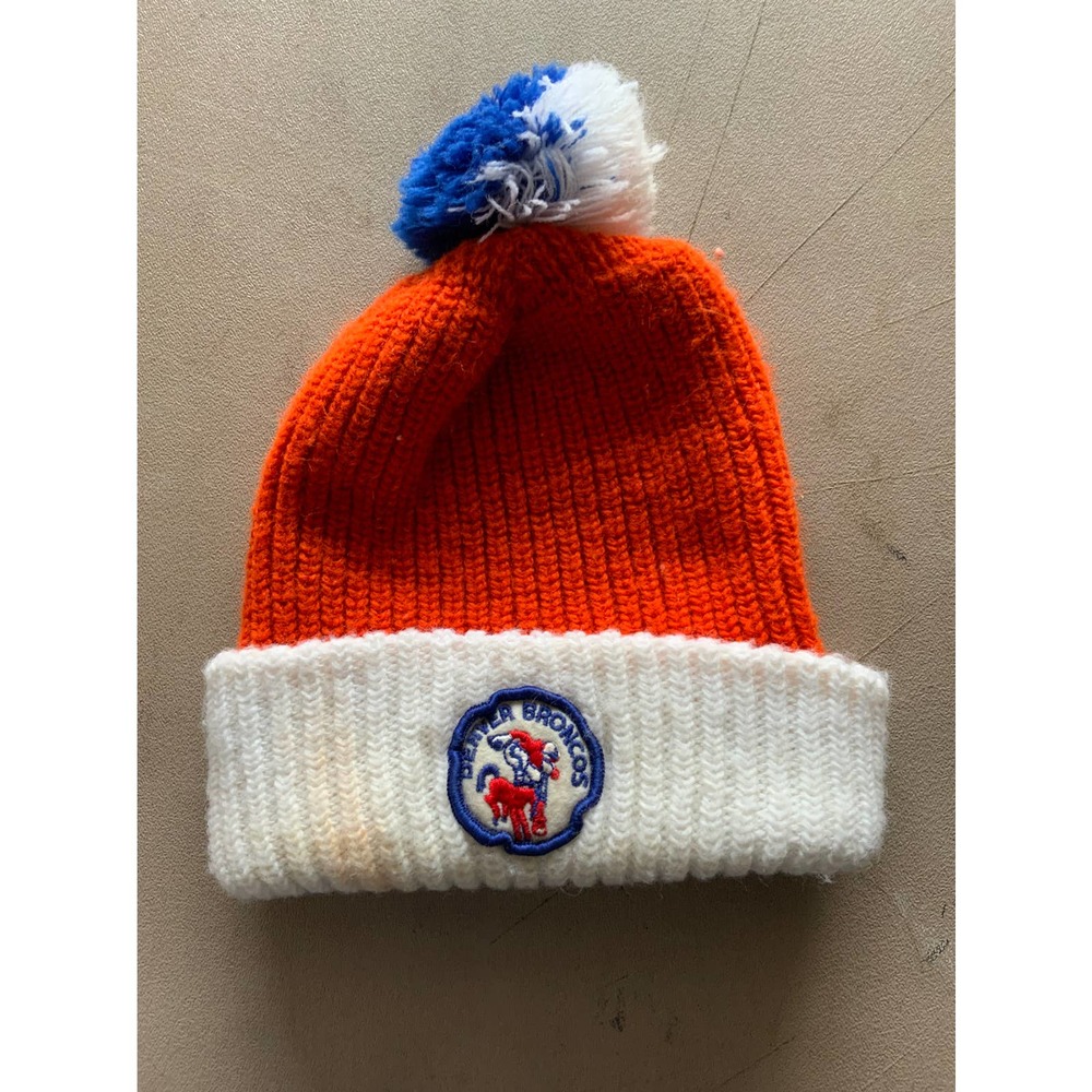 Vintage Denver Broncos Stocking Cap Original Team Logo